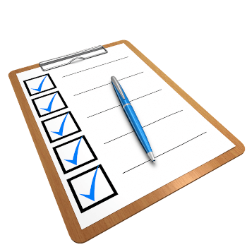 checklist image with pen
