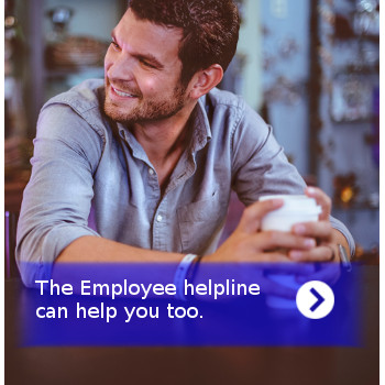 employeehelpline man with coffee cup
